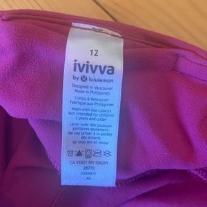 Ivivva pink leggings